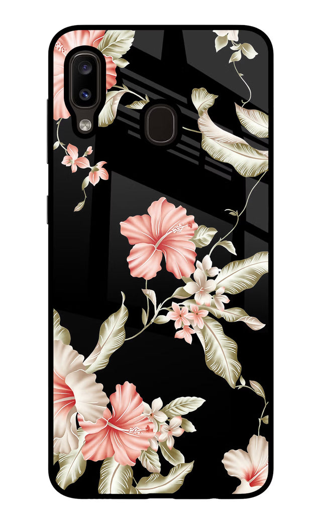 Flowers Samsung A20/M10s Glass Case Back Cover by Casekaro