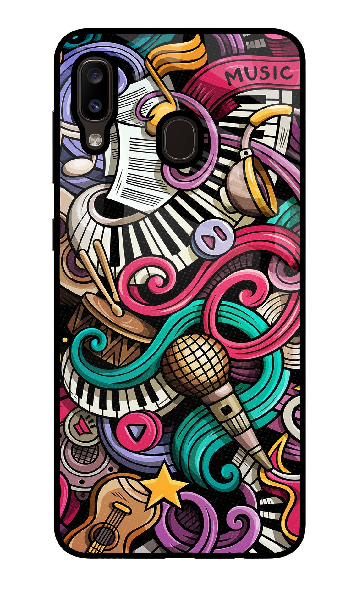 Music Abstract Samsung A20/M10s Back Cover