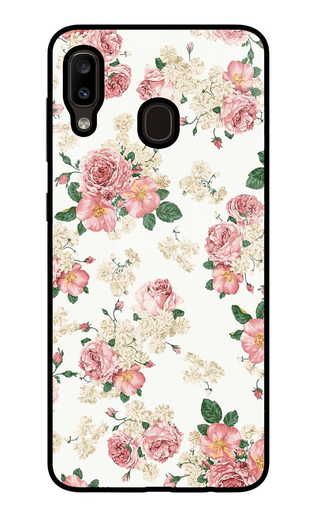 Flowers Samsung A20/M10s Glass Case Back Cover by Casekaro