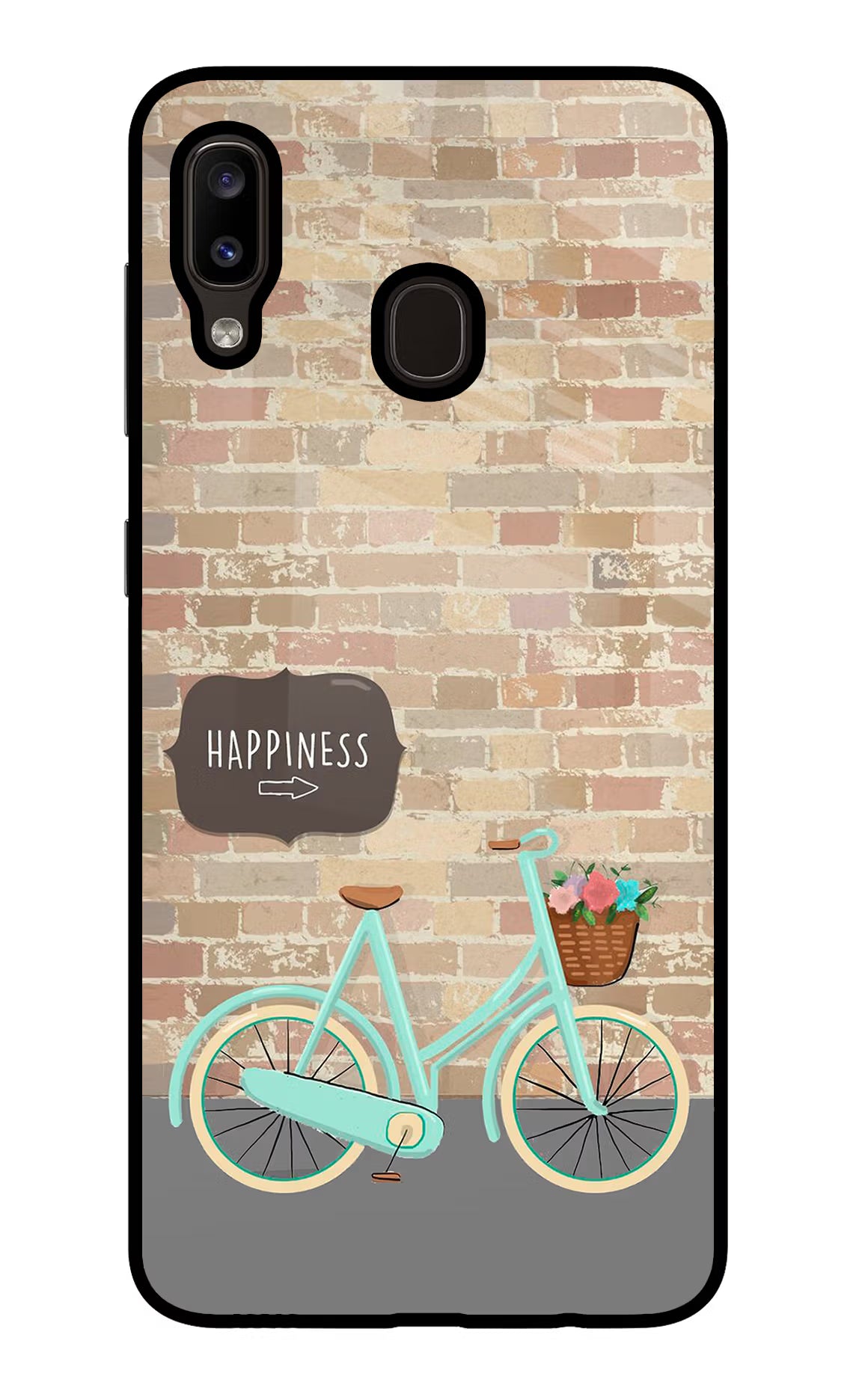 Happiness Artwork Samsung A20/M10s Glass Case Back Cover by Casekaro