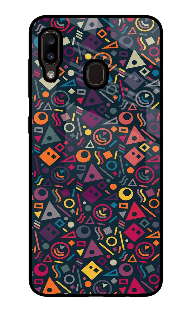 Geometric Abstract Samsung A20/M10s Glass Case Back Cover by Casekaro