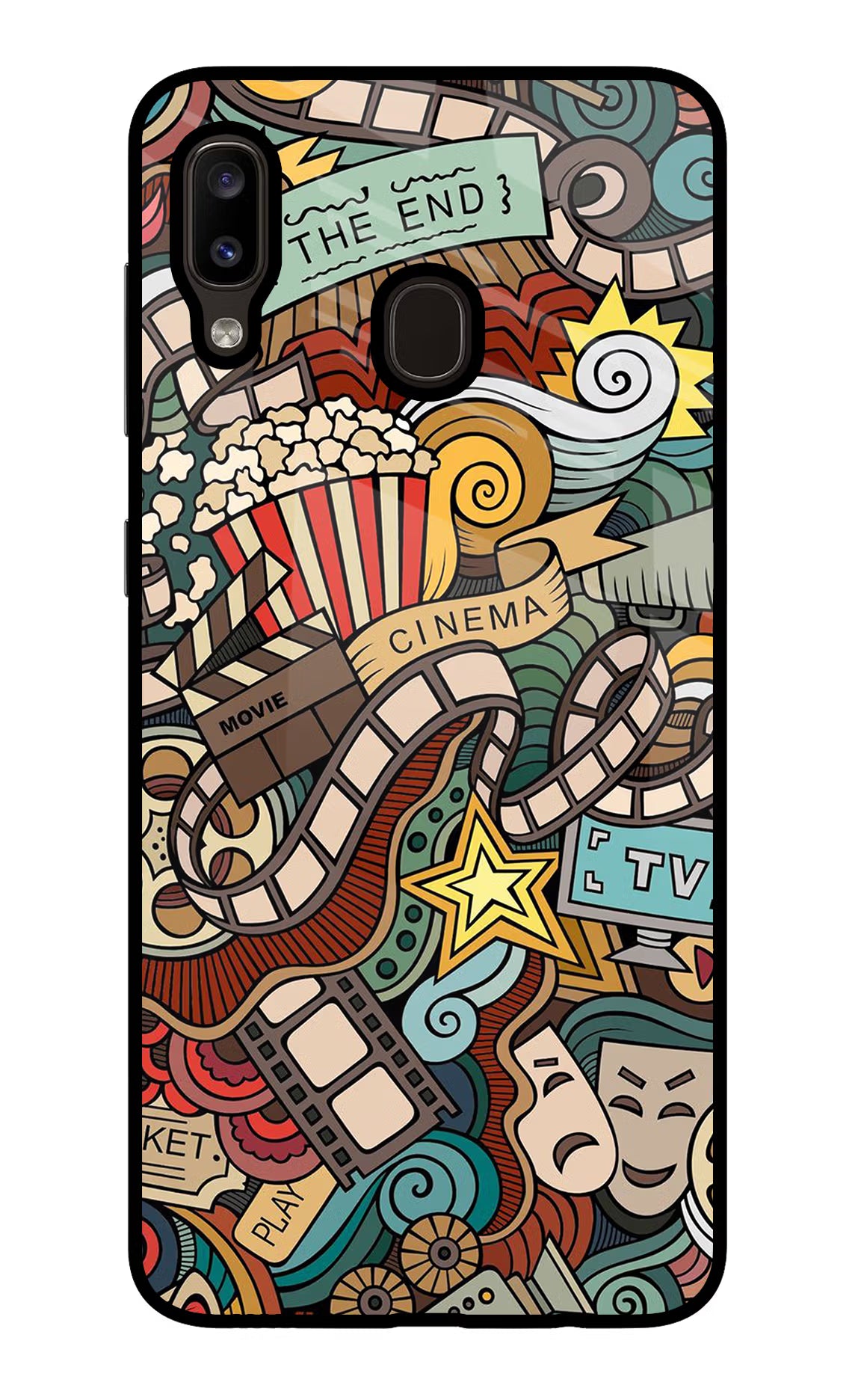 Cinema Abstract Samsung A20/M10s Glass Case Back Cover by Casekaro