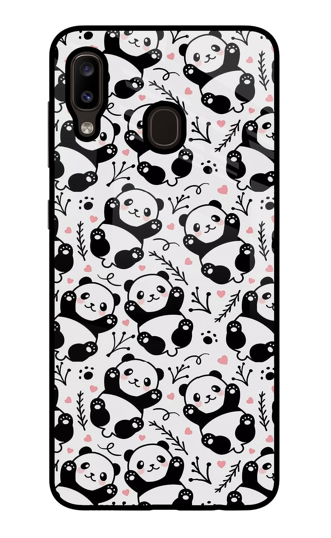 Cute Panda Samsung A20/M10s Glass Case