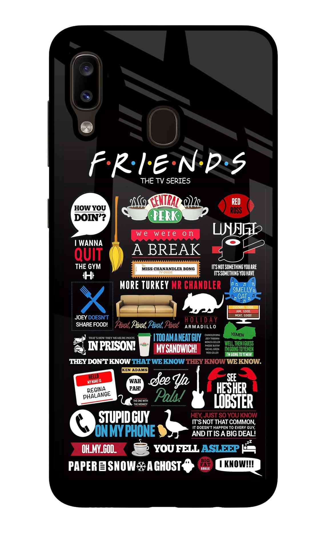 FRIENDS Samsung A20/M10s Glass Case