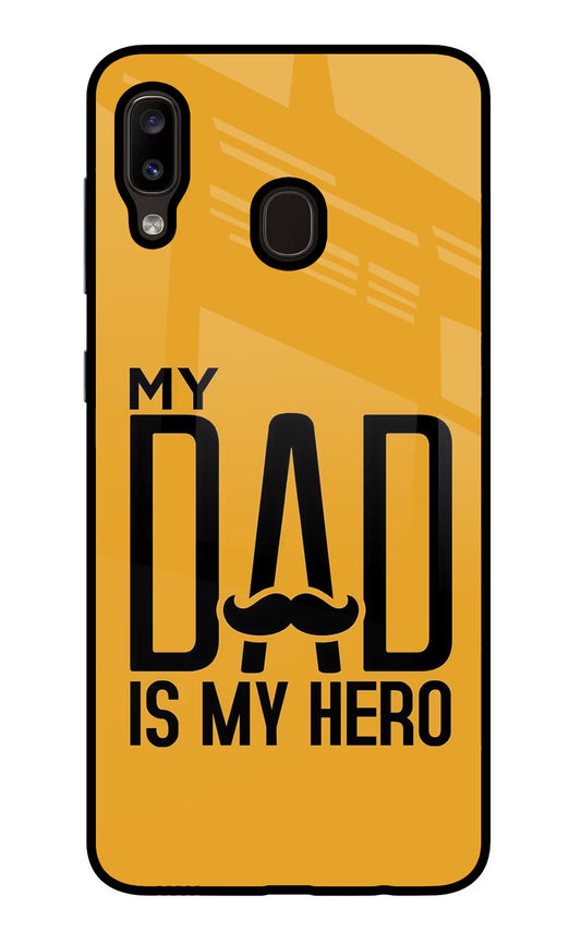 My Dad Is My Hero Samsung A20/M10s Glass Case