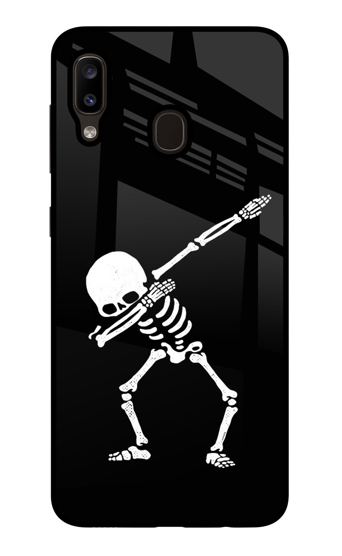 Dabbing Skeleton Art Samsung A20/M10s Back Cover