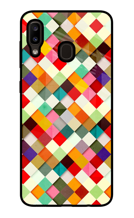 Geometric Abstract Colorful Samsung A20/M10s Glass Case