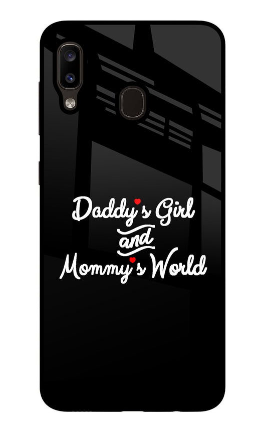 Daddy's Girl and Mommy's World Samsung A20/M10s Glass Case