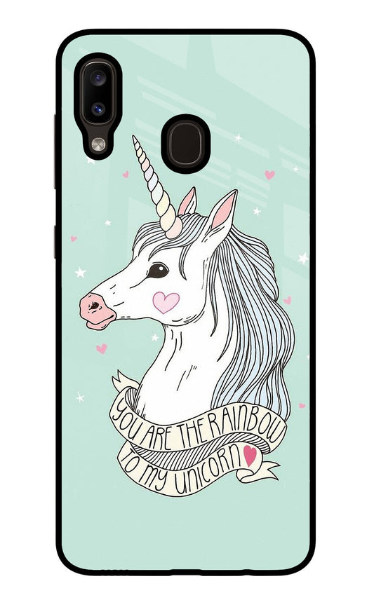 Unicorn Wallpaper Samsung A20/M10s Glass Case