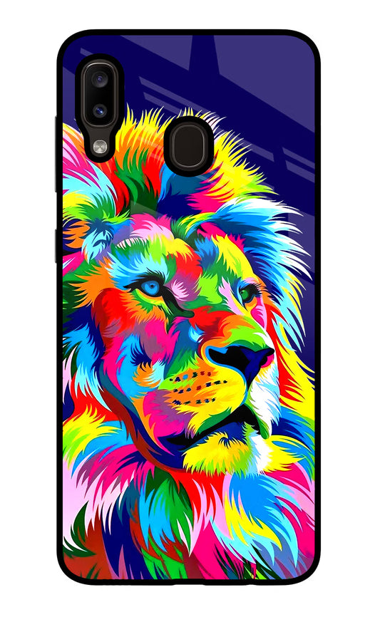 Vector Art Lion Samsung A20/M10s Glass Case
