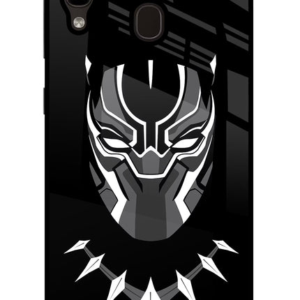 Black Panther Samsung A20/M10s Glass Case Back Cover by Casekaro
