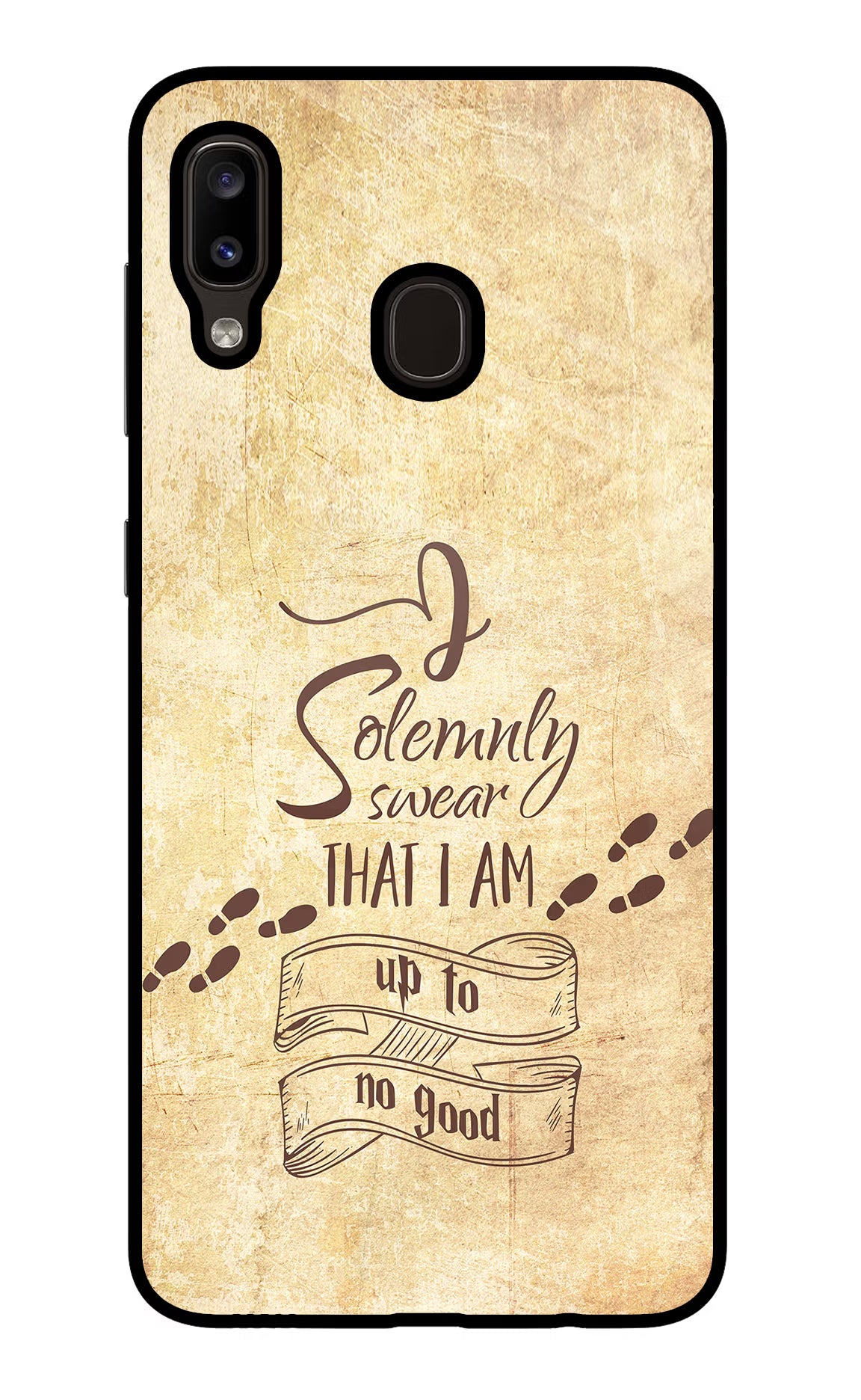 I Solemnly swear that i up to no good Samsung A20/M10s Glass Case Back Cover by Casekaro