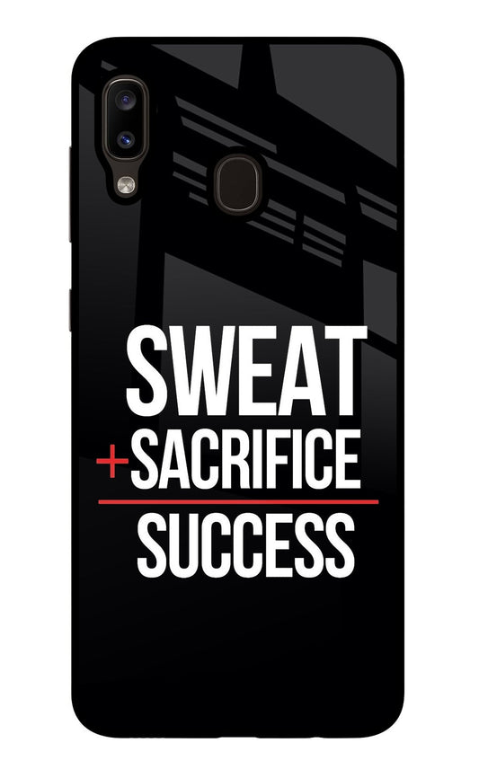 Sweat Sacrifice Success Samsung A20/M10s Glass Case