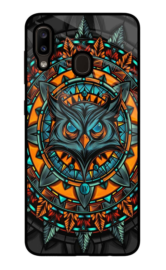 Angry Owl Art Samsung A20/M10s Glass Case