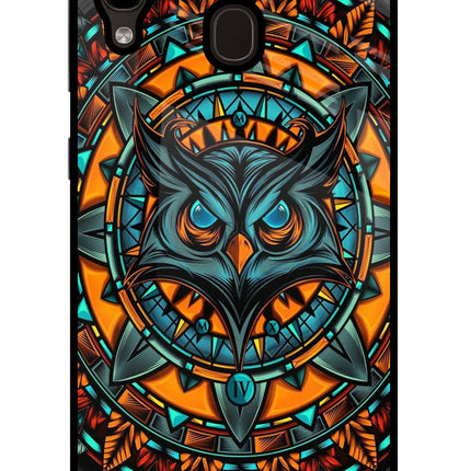 Angry Owl Art Samsung A20/M10s Glass Case Back Cover by Casekaro