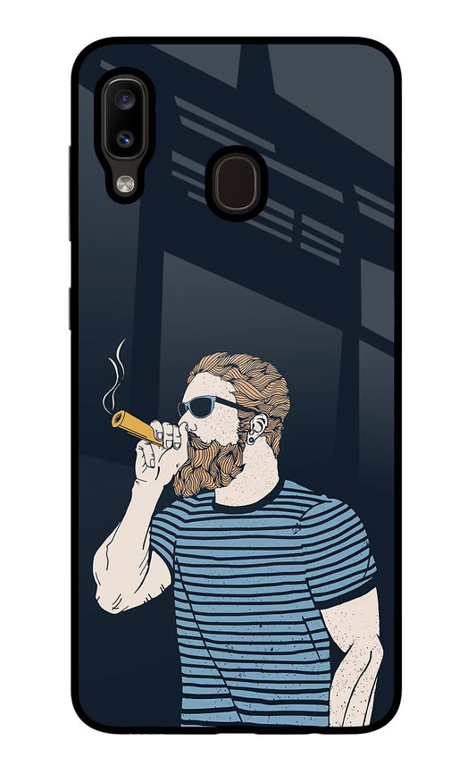 Smoking Samsung A20/M10s Glass Case
