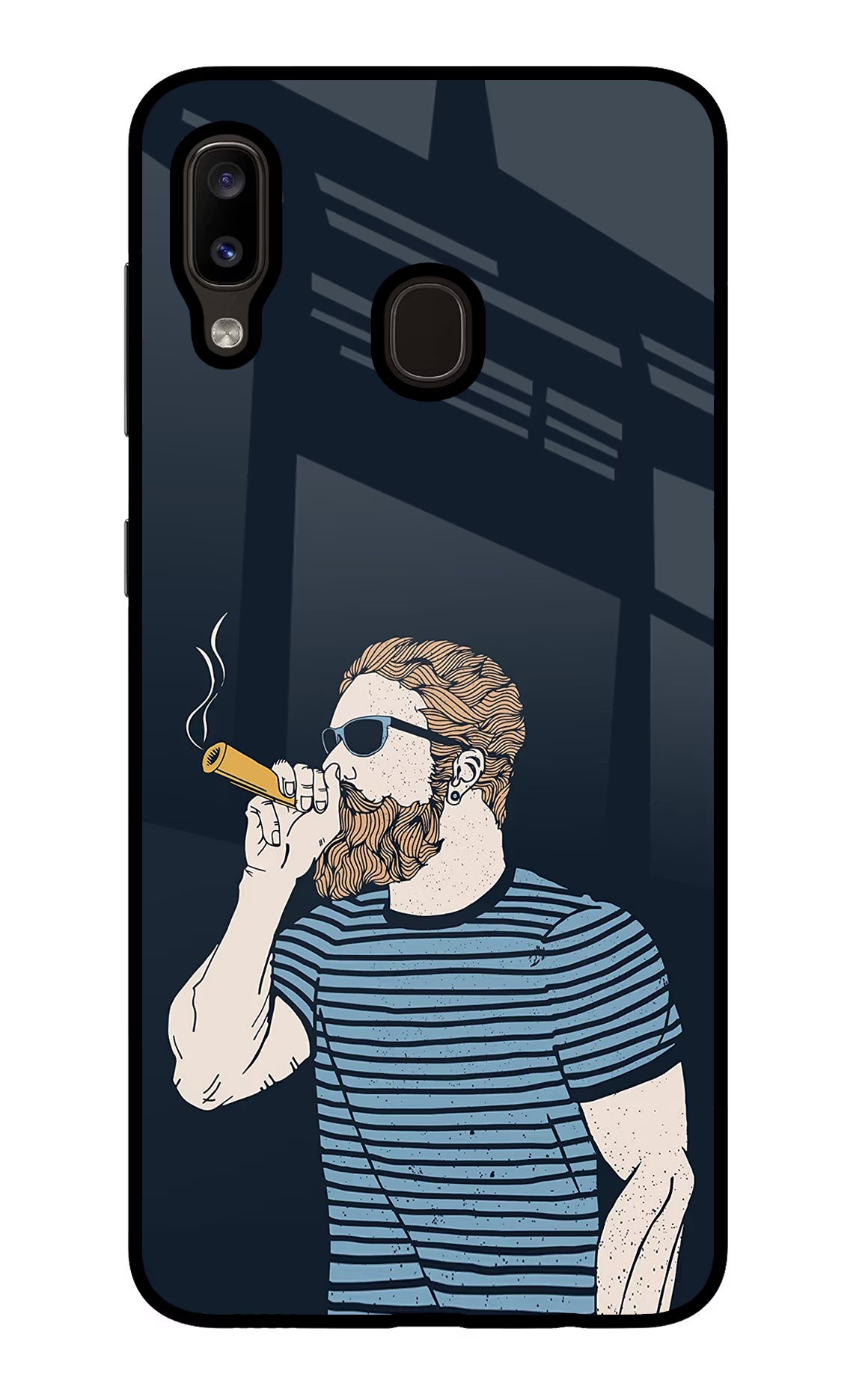 Smoking Samsung A20/M10s Glass Case Back Cover by Casekaro