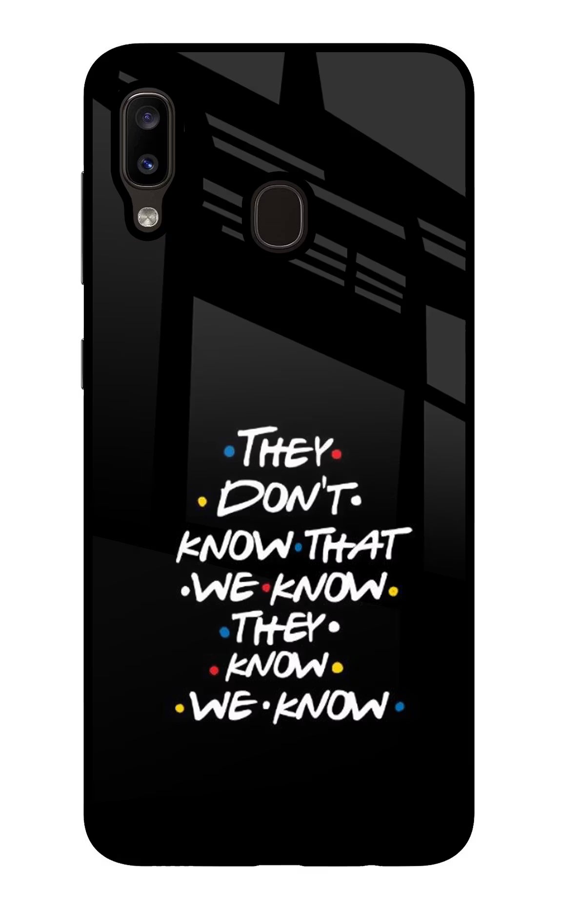 FRIENDS Dialogue Samsung A20/M10s Glass Case Back Cover by Casekaro