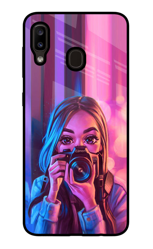 Girl Photographer Samsung A20/M10s Glass Case