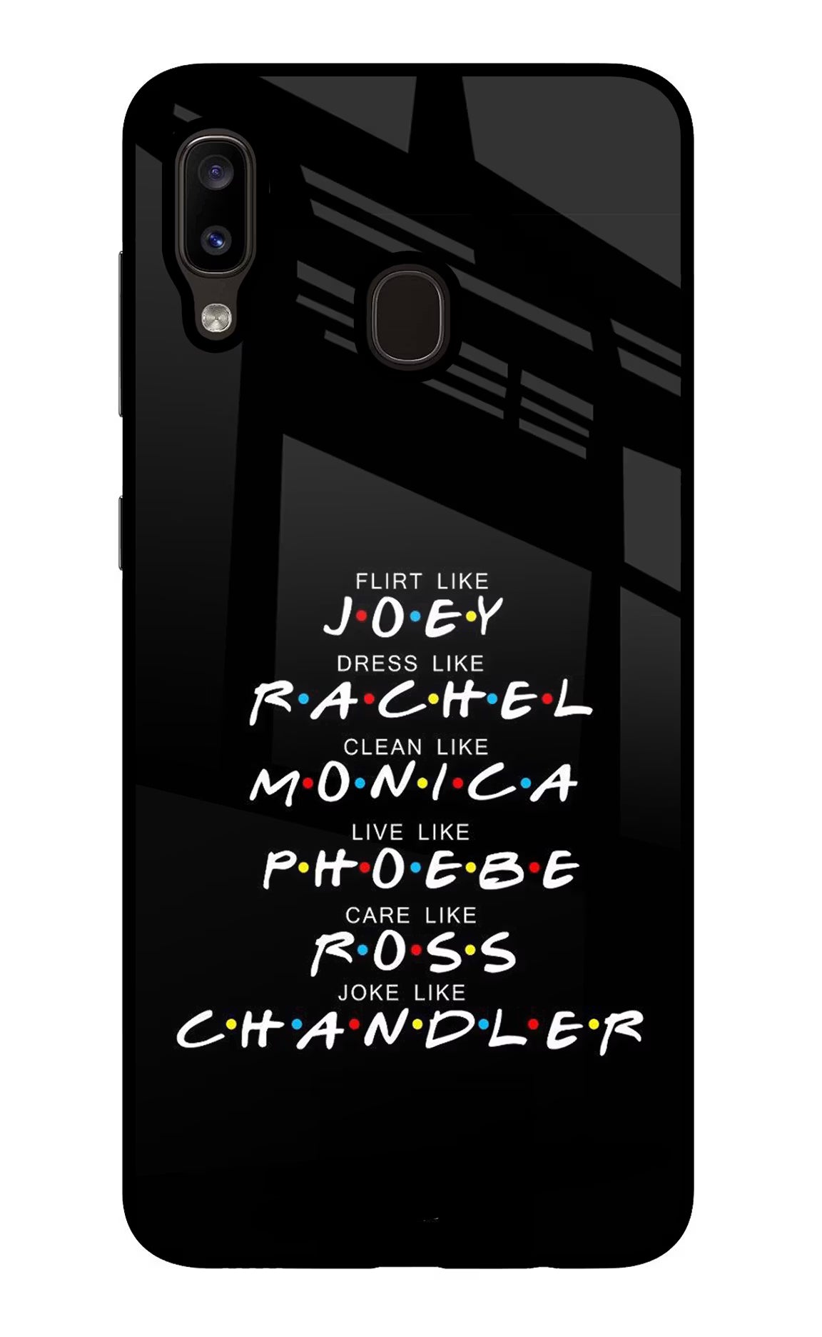 FRIENDS Character Samsung A20/M10s Glass Case Back Cover by Casekaro