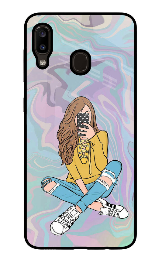 Selfie Girl Samsung A20/M10s Glass Case
