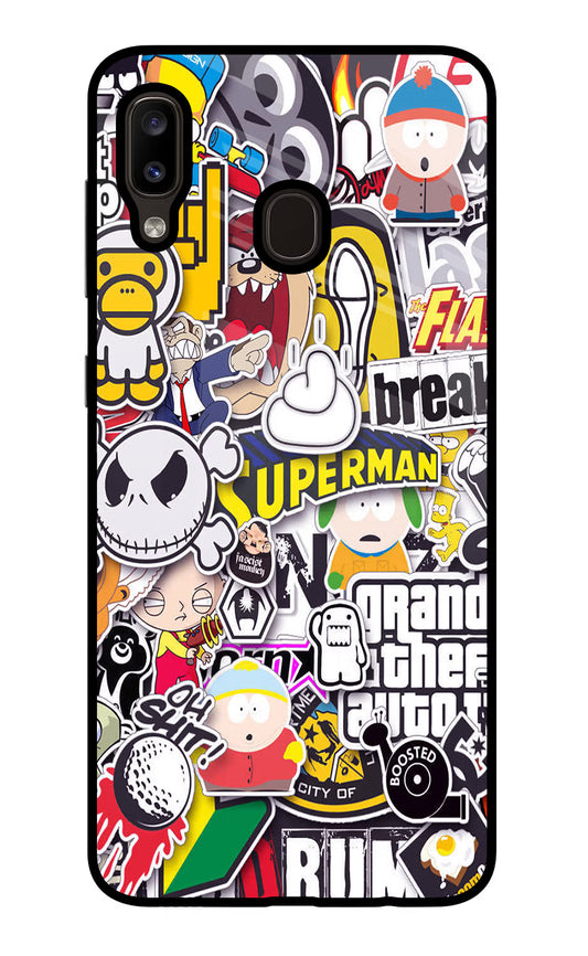 Sticker Bomb Samsung A20/M10s Glass Case