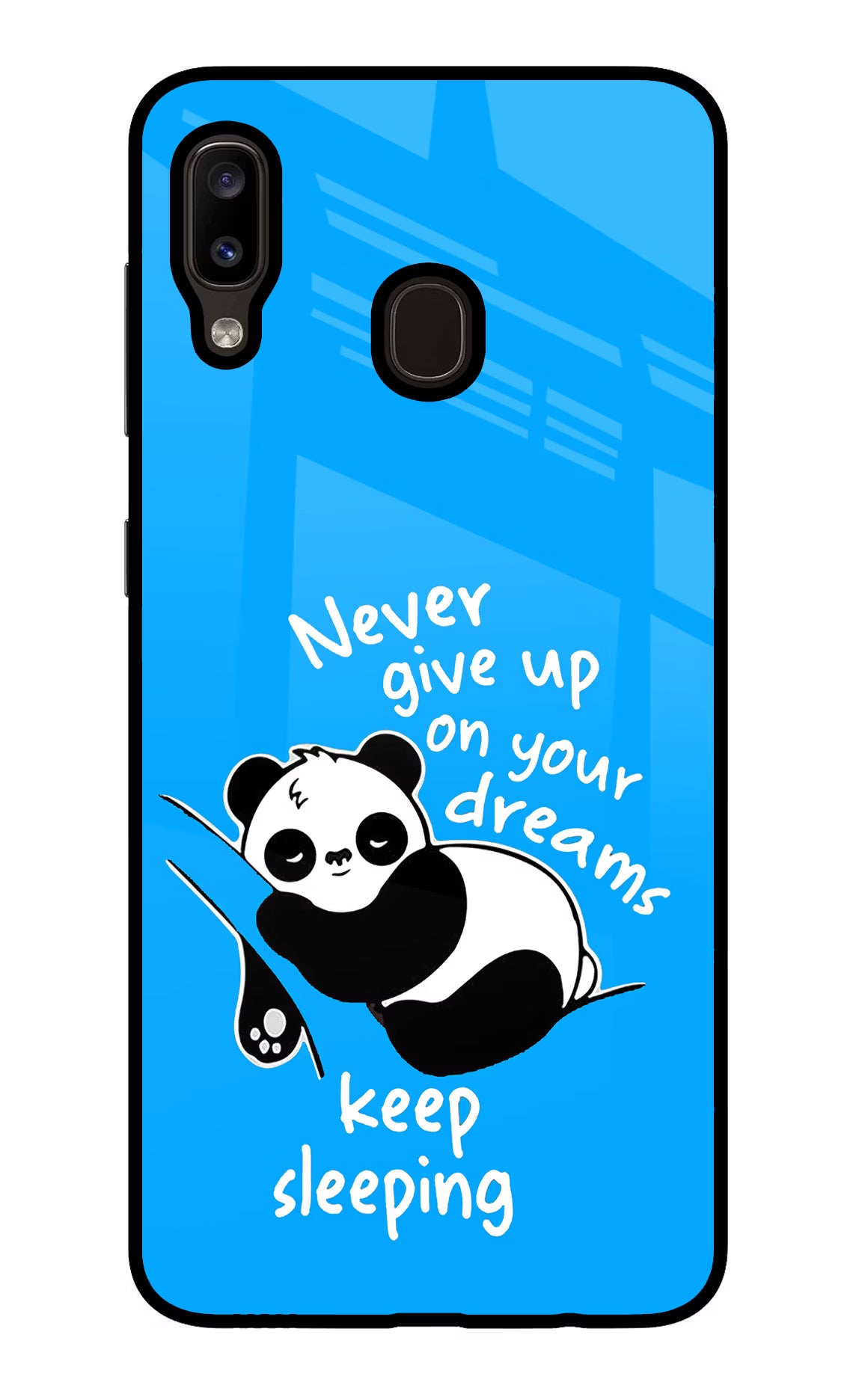 Keep Sleeping Samsung A20/M10s Glass Case Back Cover by Casekaro