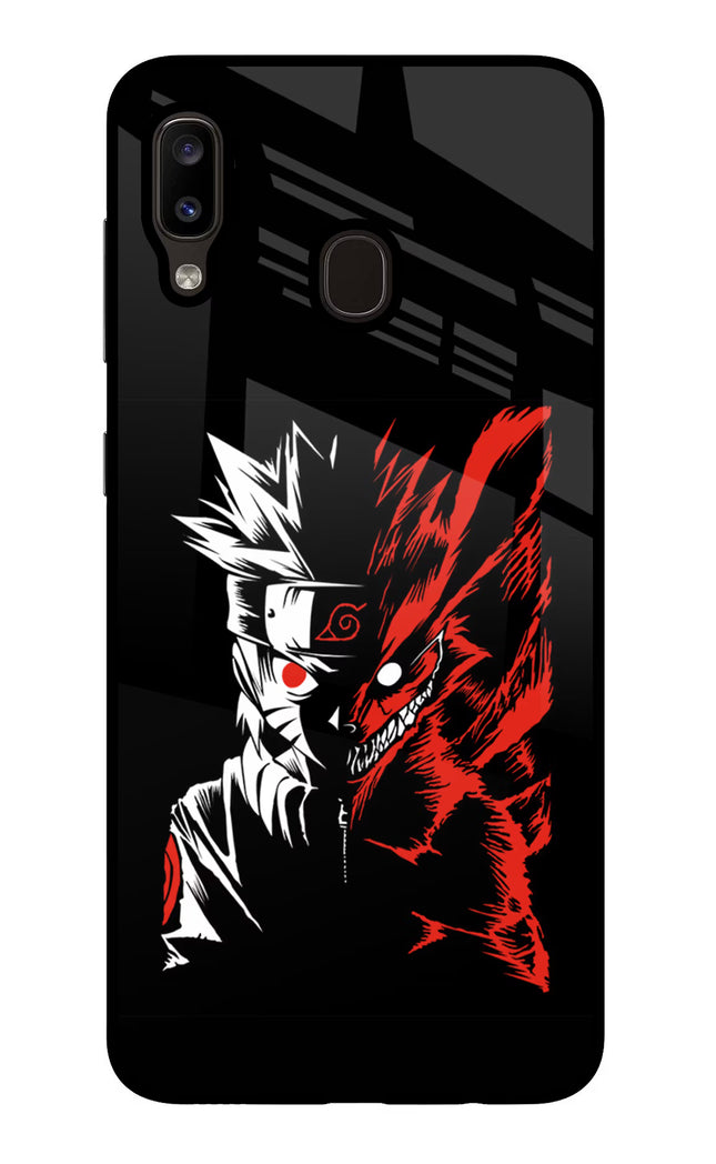 Naruto Two Face Samsung A20/M10s Glass Case Back Cover by Casekaro