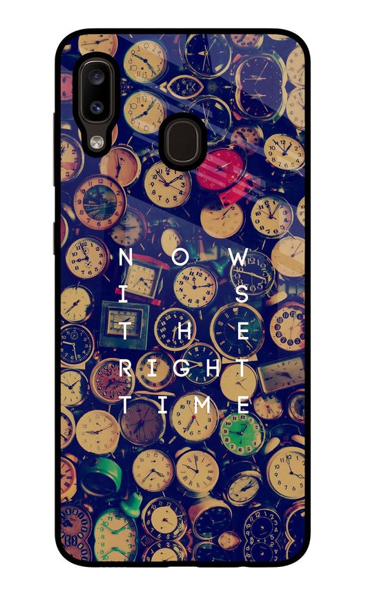 Now is the Right Time Quote Samsung A20/M10s Glass Case