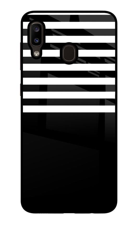 Black and White Print Samsung A20/M10s Glass Case