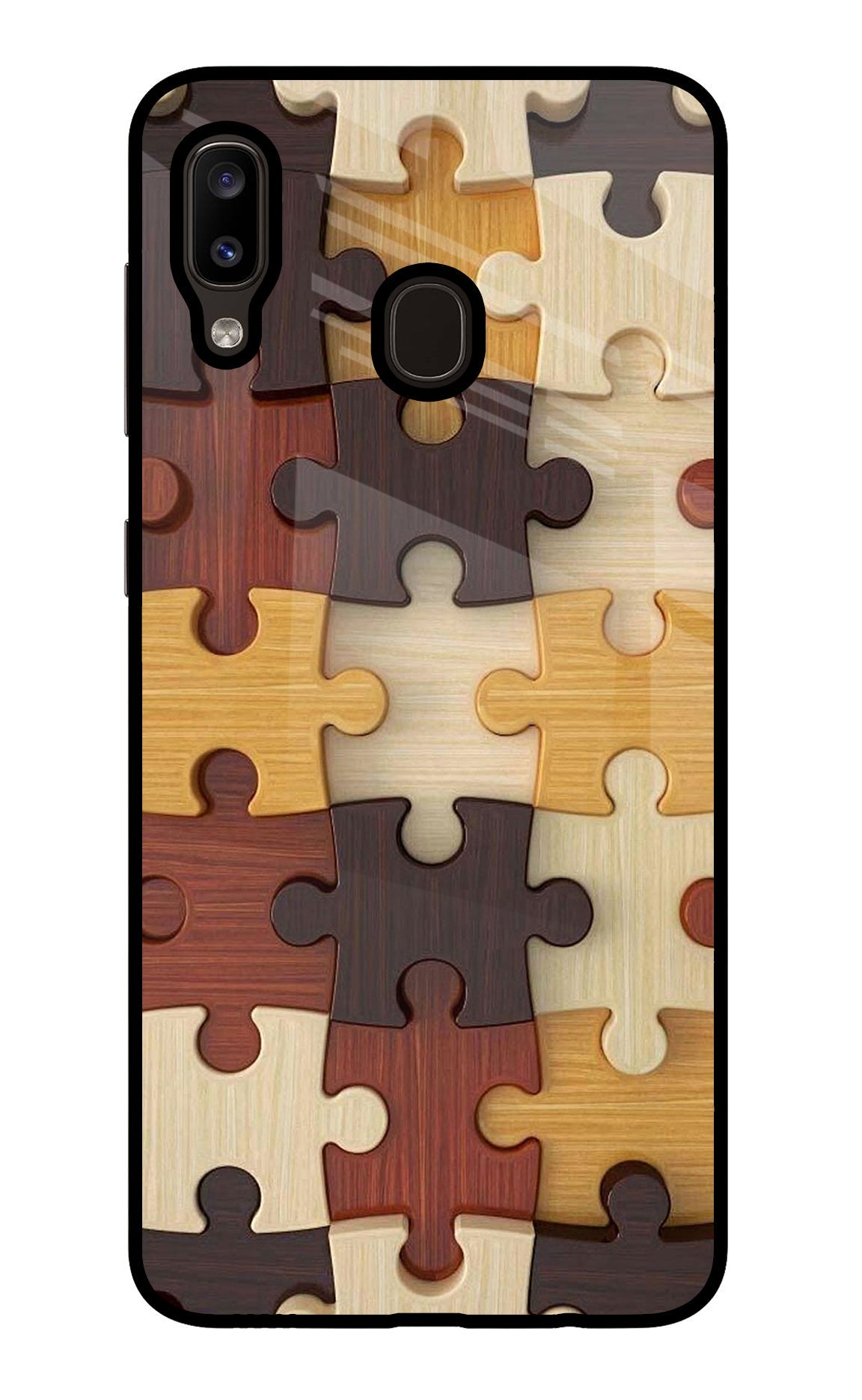 Wooden Puzzle Samsung A20/M10s Back Cover