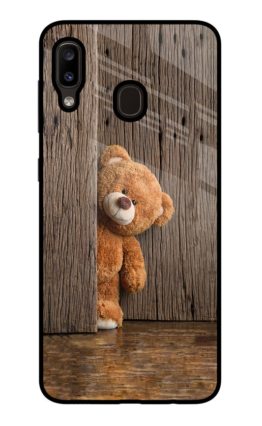 Teddy Wooden Samsung A20/M10s Glass Case