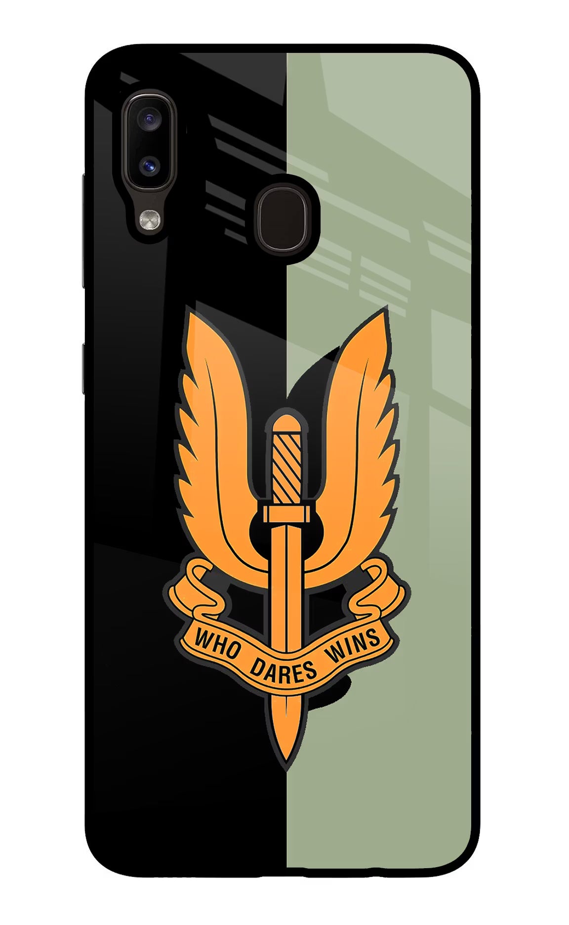 Balidan Logo Samsung A20/M10s Glass Case Back Cover by Casekaro
