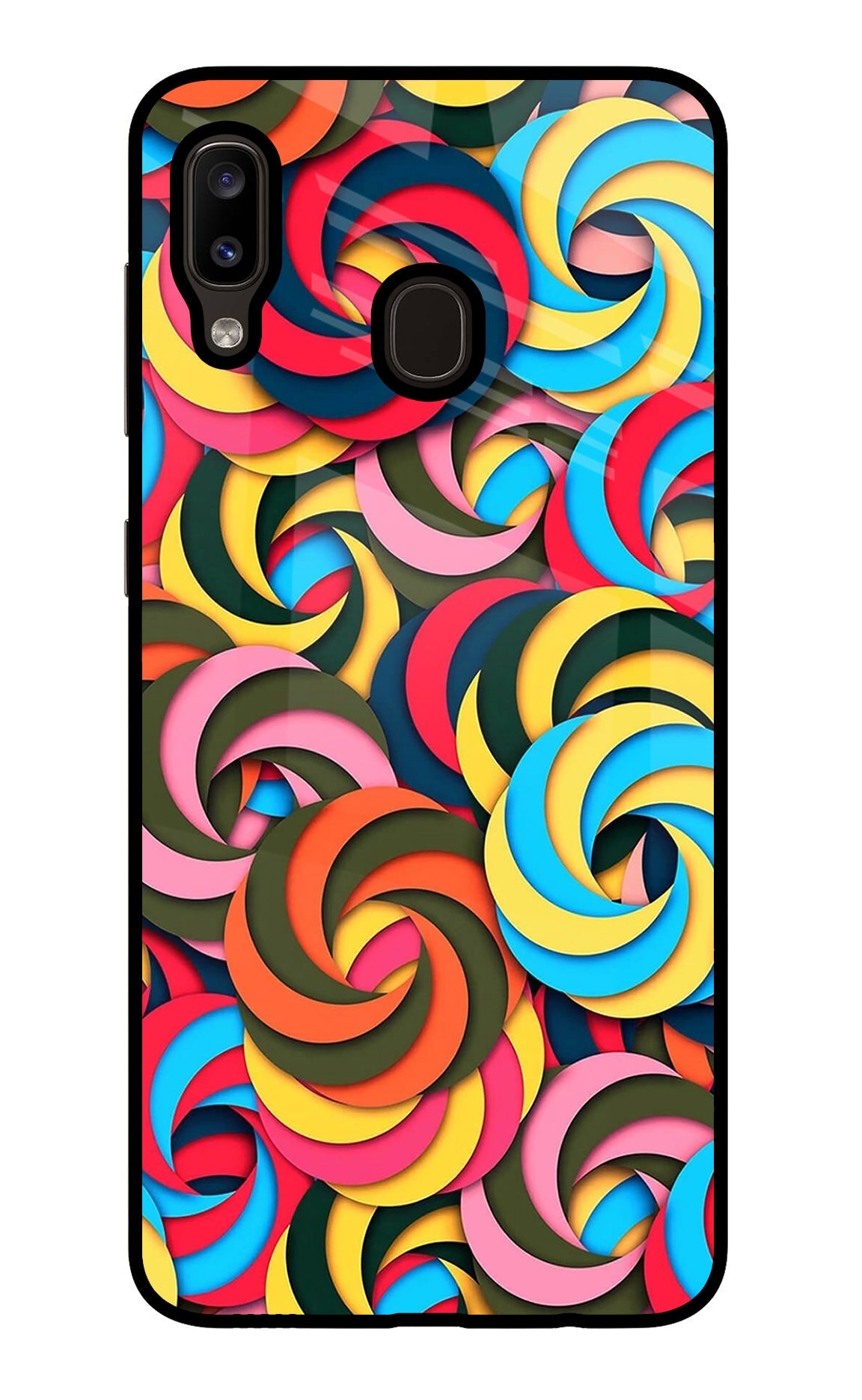 Spiral Pattern Samsung A20/M10s Back Cover