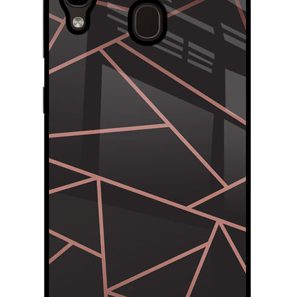 Geometric Pattern Samsung A20/M10s Glass Case Back Cover by Casekaro
