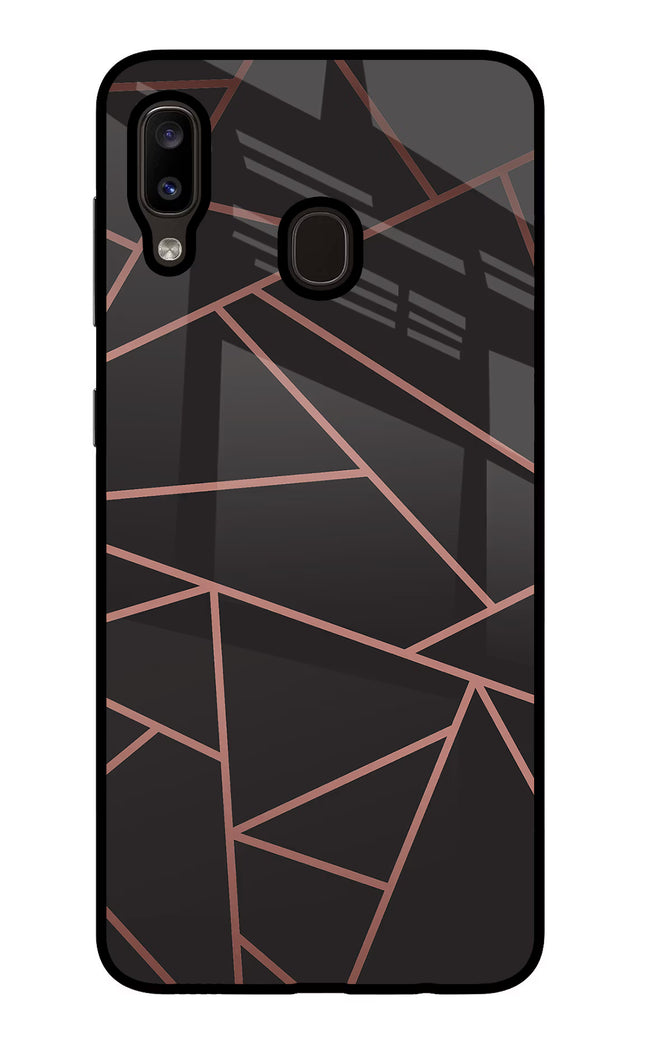 Geometric Pattern Samsung A20/M10s Glass Case Back Cover by Casekaro