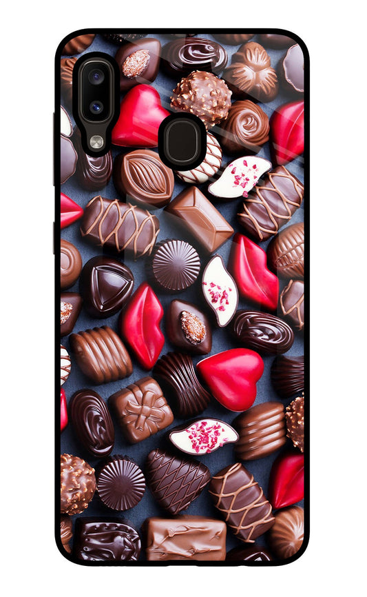 Chocolates Samsung A20/M10s Glass Case