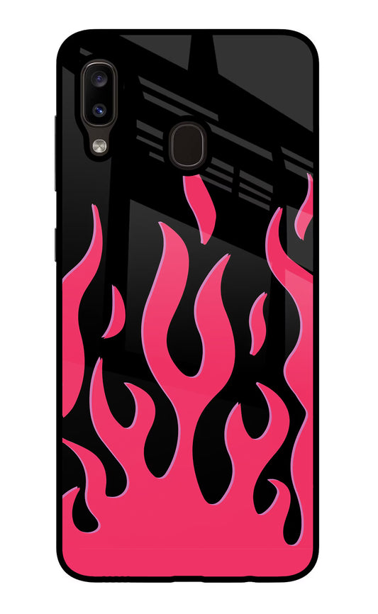 Fire Flames Samsung A20/M10s Glass Case