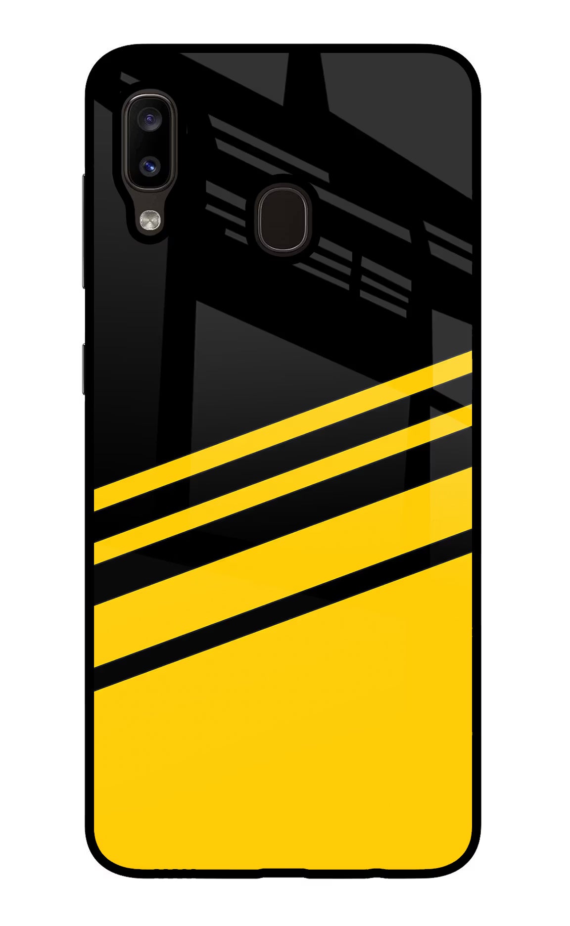 Yellow Shades Samsung A20/M10s Glass Case Back Cover by Casekaro
