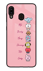BTS names Samsung A20/M10s Glass Case