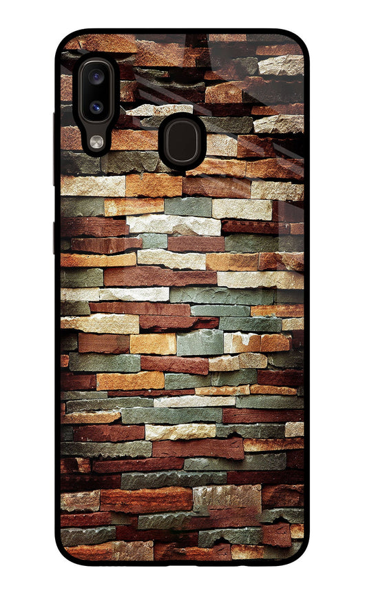Bricks Pattern Samsung A20/M10s Glass Case