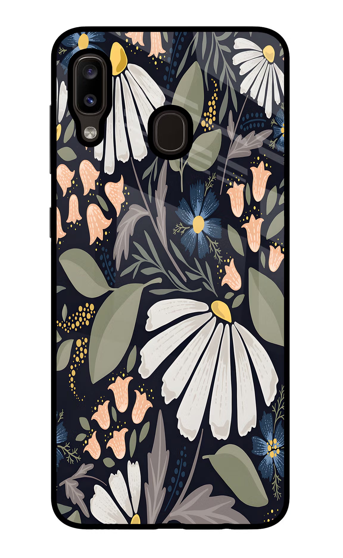 Flowers Art Samsung A20/M10s Glass Case