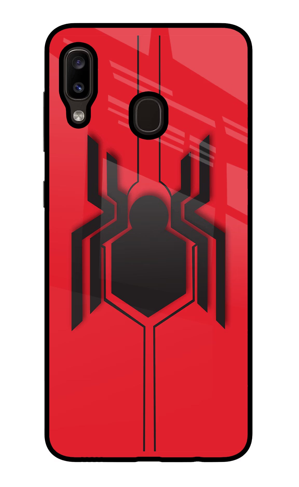 Spider Samsung A20/M10s Glass Case Back Cover by Casekaro