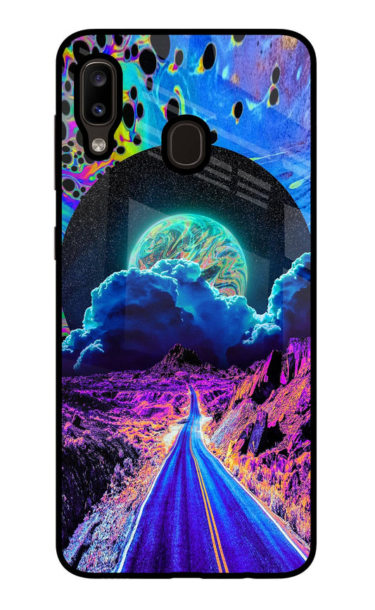 Psychedelic Painting Samsung A20/M10s Glass Case