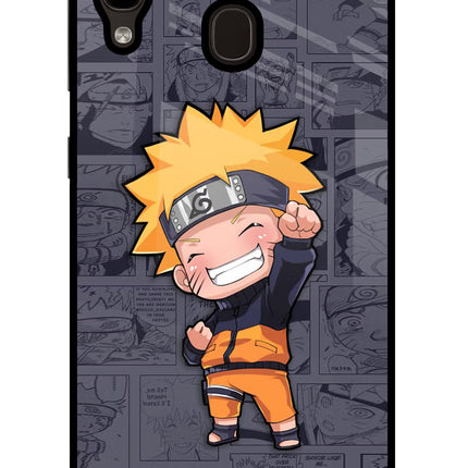 Chota Naruto Samsung A20/M10s Glass Case Back Cover by Casekaro