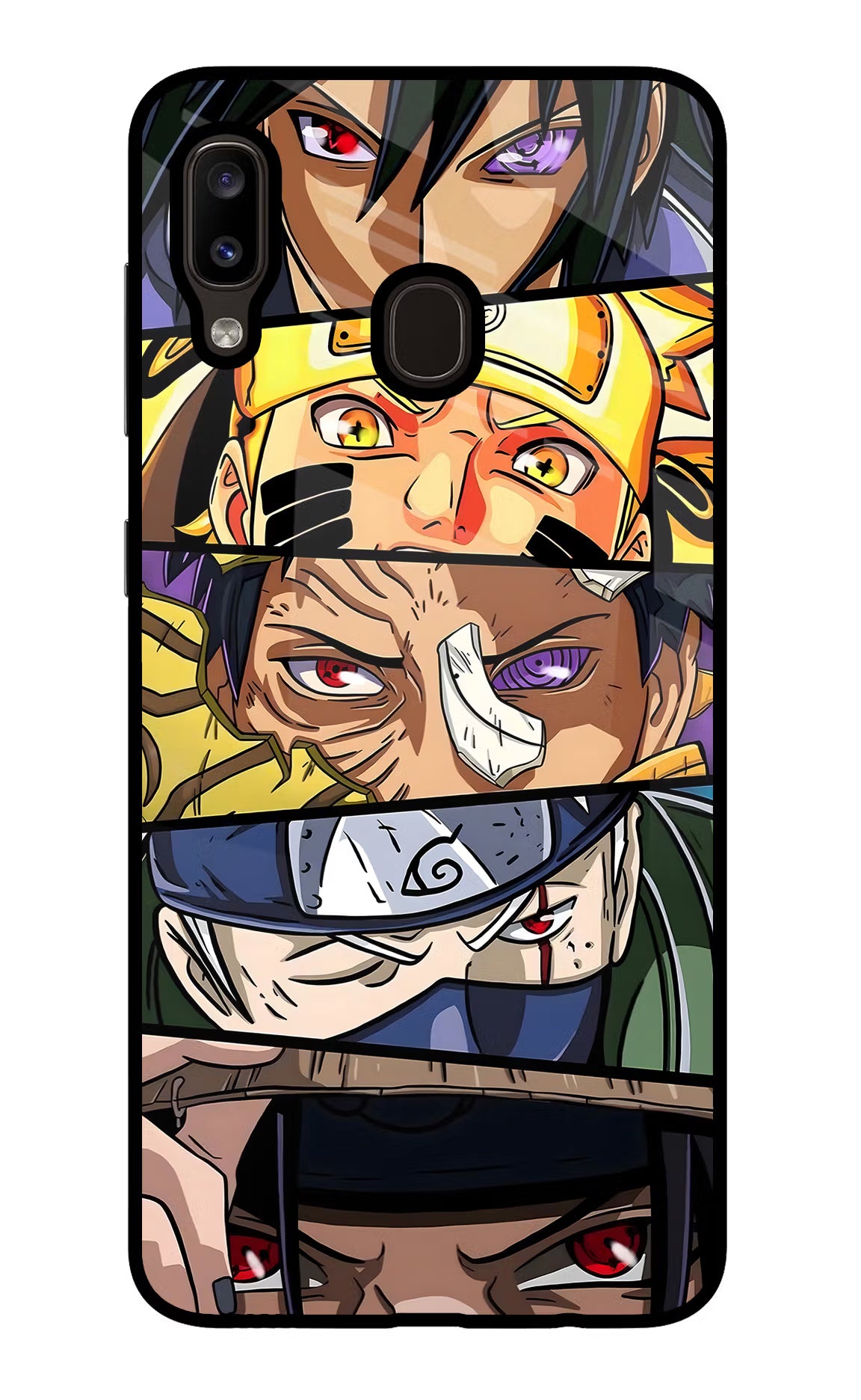 Naruto Character Samsung A20/M10s Glass Case Back Cover by Casekaro