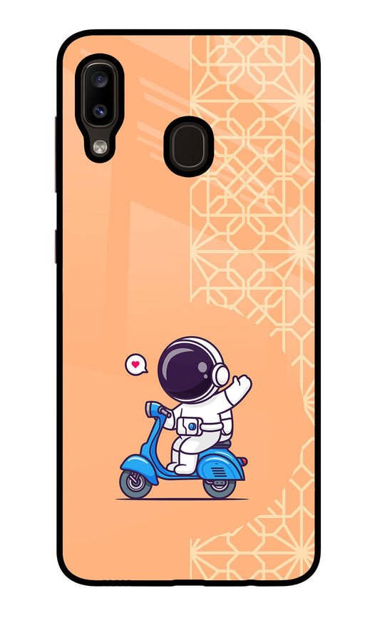 Cute Astronaut Riding Samsung A20/M10s Glass Case