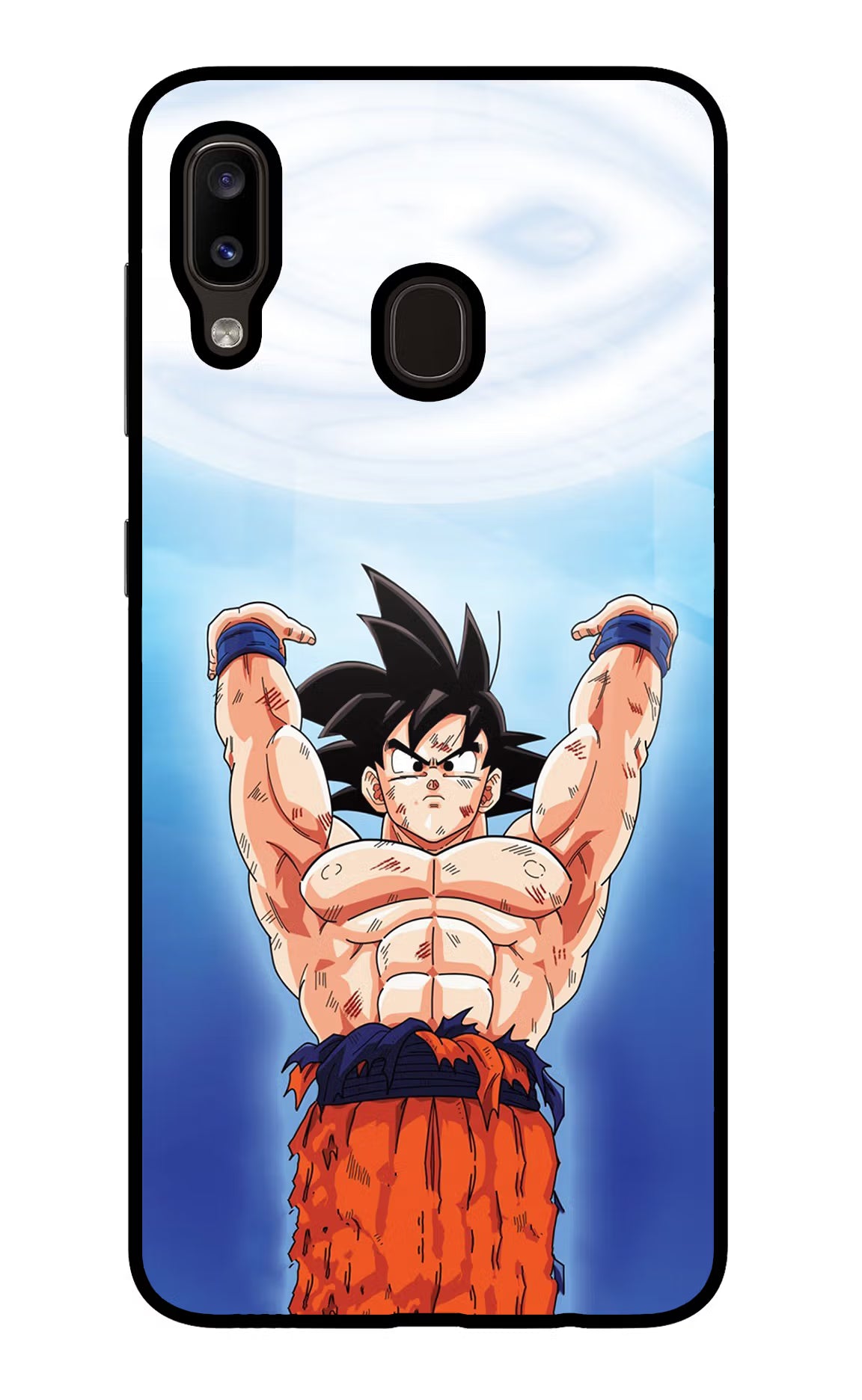 Goku Power Samsung A20/M10s Glass Case Back Cover by Casekaro