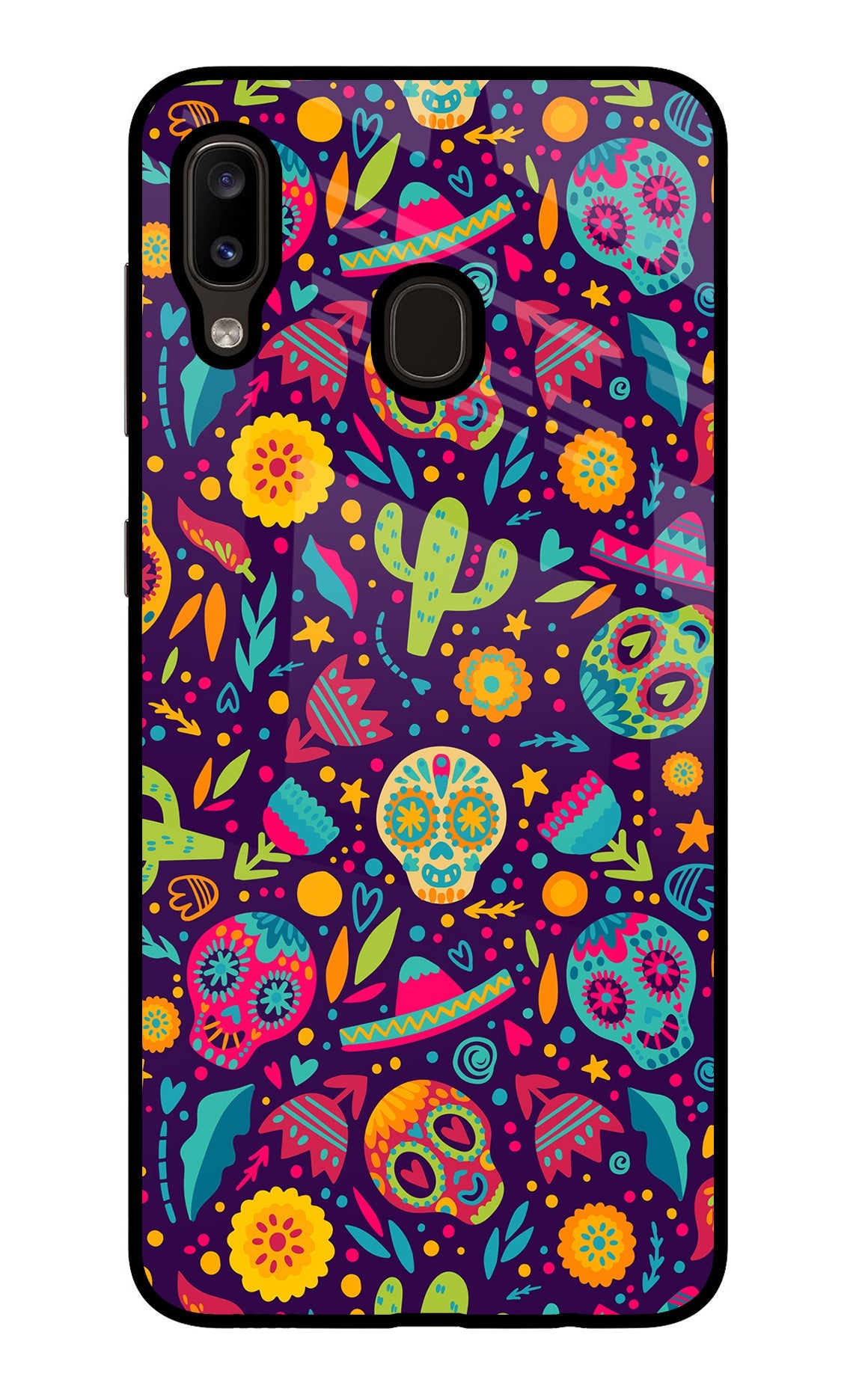 Mexican Design Samsung A20/M10s Glass Case