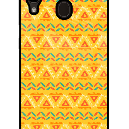 Tribal Pattern Samsung A20/M10s Glass Case Back Cover by Casekaro
